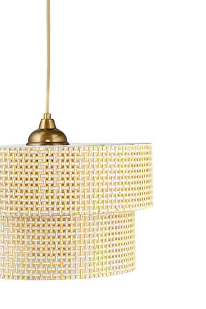 Rattan Otantik Koyu Hasır Kaplama Pasta Sarkıt Yatak Odası Avize Salon Avize Yemek Odası