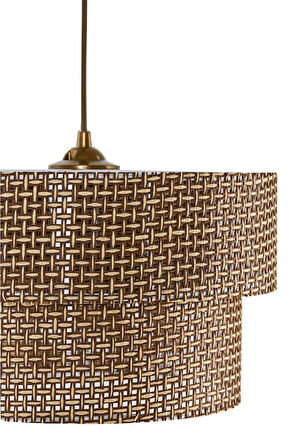 Rakkas Otantik Koyu Kahve Hasır Kaplama Pasta Sarkıt Yatak Odası Avize Salon Avize Yemek Odası