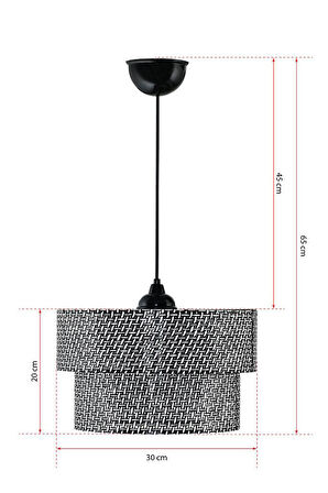 Rakkas Otantik Siyah Hasır Kaplama Pasta Sarkıt Yatak Odası Avize Salon Avize Yemek Odası