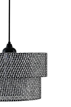 Rakkas Otantik Siyah Hasır Kaplama Pasta Sarkıt Yatak Odası Avize Salon Avize Yemek Odası