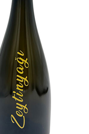 Amber Renk Kabartma Baskılı 750 ML Cam Yağdanlık Şişe 2'li Sofra Mutfak Sunum Sosluk