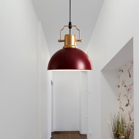 Haus Minimal Gold Detaylı Metal Wine Red Sarkıt Küçük Alanlara Uygun Mutfak Koridor Avize