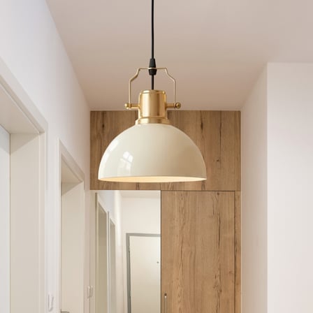 Haus Minimal Gold Detaylı Metal Krem Sarkıt Küçük Alanlara Uygun Mutfak Koridor Avize