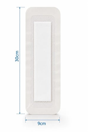 Octacare Su Geçirmez Pedli Şeffaf Pu Film Steril Yara Örtüsü Banyo Bandı 9cm×30cm (100 Adet)