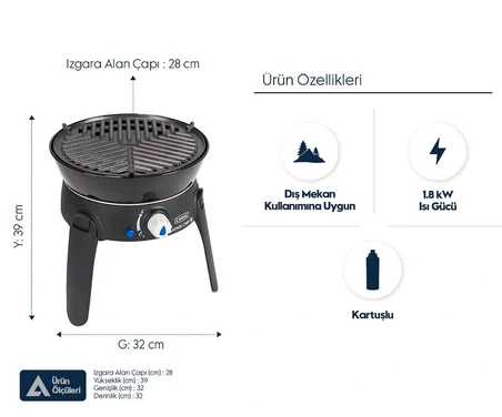 Cadac Safari Chef 30 HP Barbekü - Kartuşlu