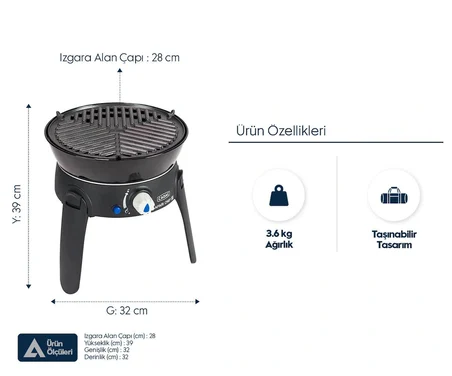 Cadac Safari Chef 30 HP Barbekü - Kartuşlu