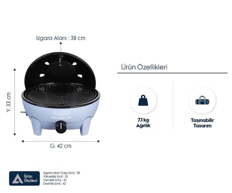 Cadac Citi Chef 40 Gazlı Mangal-MAVİ
