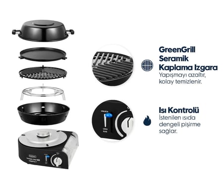 Cadac Safari Chef Compact 30 Kartuşlu Gazlı Izgara