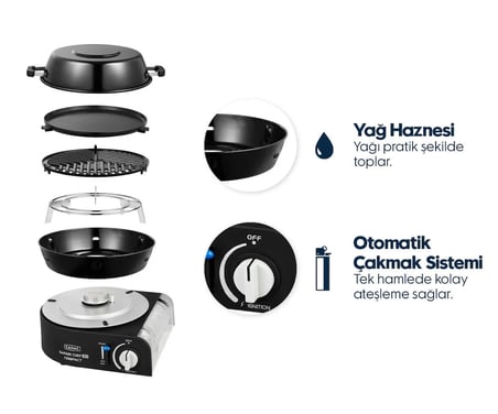 Cadac Safari Chef Compact 30 Kartuşlu Gazlı Izgara