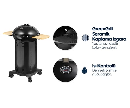 Cadac Citi Chef 50 Gazlı Barbekü - Kapaklı, Taşınabilir, Siyah, Kolay Montaj Mangal