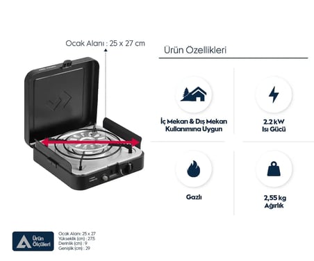 Cadac 1 Cook Turbo FFD İç Mekan Kullanımına Uygun Kamp Ocağı