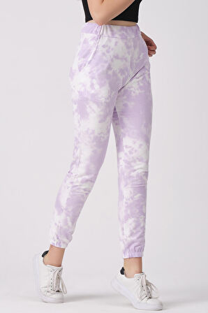 As Collection Lila Pamuklu Beli Lastikli Kadın Eşofman Altı