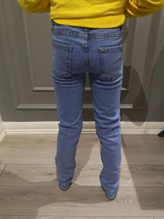 Booss Slim Fit Erkek Çocuk Denim Kot Pantolon Buz Mavi 999