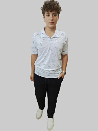 Erkek Battal Beli Lastikli Bağcıklı Çakıl Taşlı Sahte Patlı Lacivert Jogger Pantolon