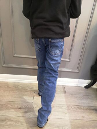 Booss Erkek Çocuk Denim Kot Pantolon Buz Mavi