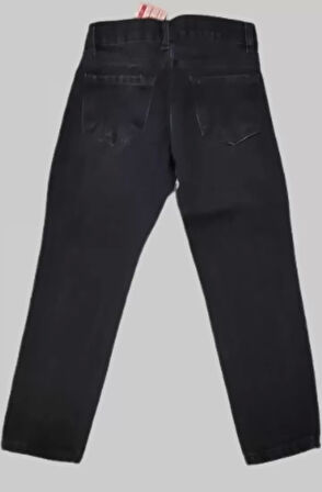 Erkek Çocuk Denim Siyah Taşlamalı Kot Pantolon
