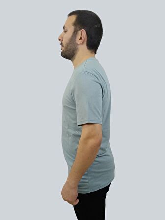 Erkek Paradise Sıfır Yaka Basic Çağla Yeşili Tişört