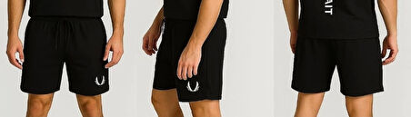 Erkek Lette Armalı Esnek Siyah Şort