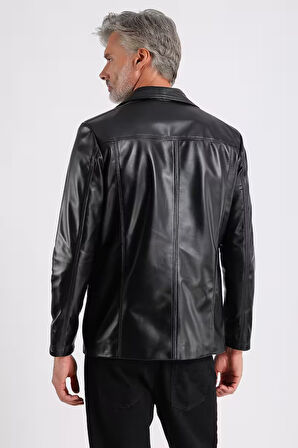 Rahel Erkek Hakiki Deri Mont