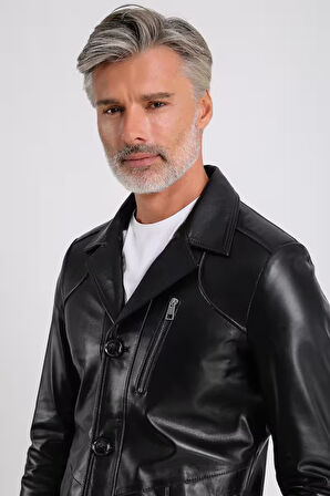 Rahel Erkek Hakiki Deri Mont