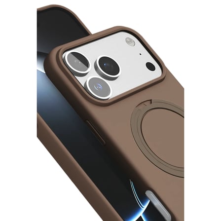 Apple iPhone 17 Pro Max Regal Magsafe Standlı Kapak - Çöl Titanyum