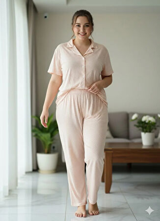 KADIN DÜĞMELİ PİJAMA TAKIM