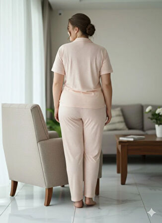 KADIN DÜĞMELİ PİJAMA TAKIM
