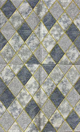 70x70cm 1 Adet Yapışkanlı 3D Modern Baklava Gold Desenli Salon Mutfak Duvar Kağıdı Paneli NW157