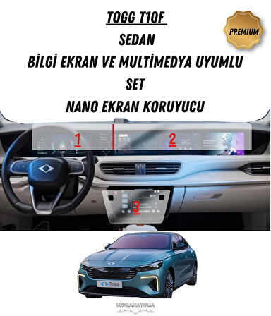 Togg T10F Bilgi Ekran ve Multimedya Uyumlu Set Nano Ekran Koruyucu