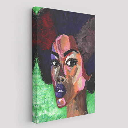 Afrikalı Kadın Portresi Pop Art Duvar Tablosu-6004