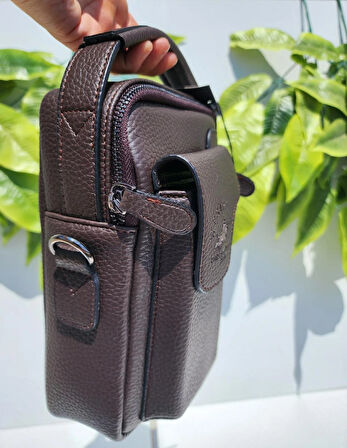 WEST POLO ERKEK A KALİTE 1 . SINIF İŞÇİLİK KAHVERENGİ CROSSBODY ( ÇAPRAZ ) ÇANTA