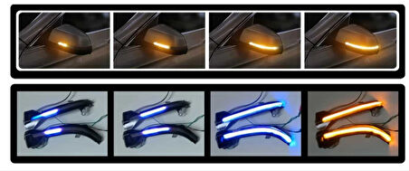 Bmw 5 Serisi F10 Dinamik Led Ayna Sinyali Mavi Selamlama