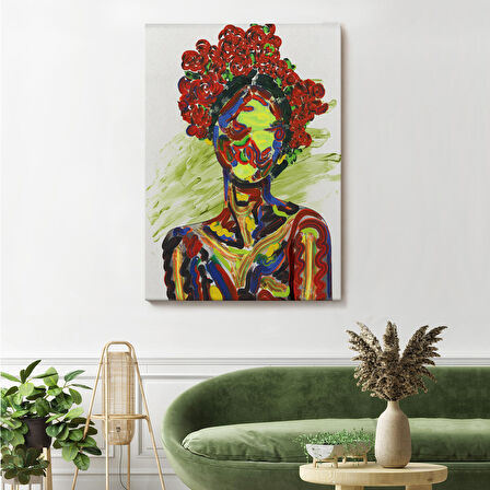 Renkli Kadın Modern Duvar Tablosu-6005