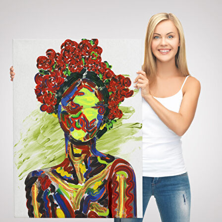 Renkli Kadın Modern Duvar Tablosu-6005