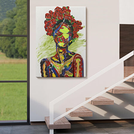 Renkli Kadın Modern Duvar Tablosu-6005
