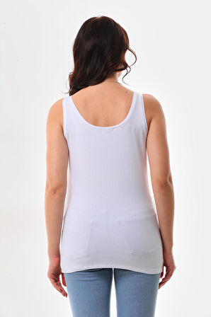 Extra Yumuşak Viskon Atlet Home&Outdoor-Beyaz