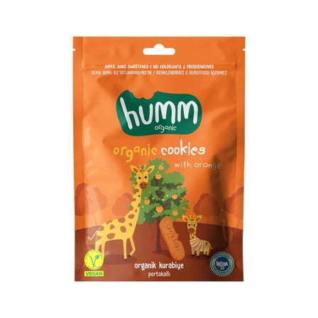 2 ADET Humm Kurabiye Organik Vegan Portakallı 55 g