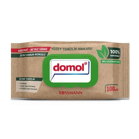 5 Adet Domol Yüzey Temizlik Havlusu Bio Çözünür 100'Lü
