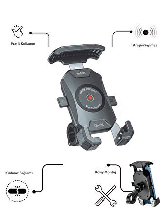 JİEKAİ SB-102 AYNA VE GİDON BAĞLANTILI TELEFON TUTUCU