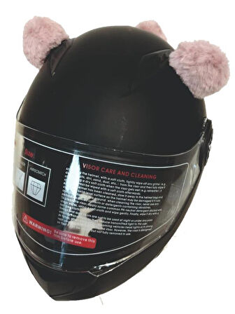 PELUŞ KASK KULAĞI (JK-P1) PANDA KULAK - PEMBE