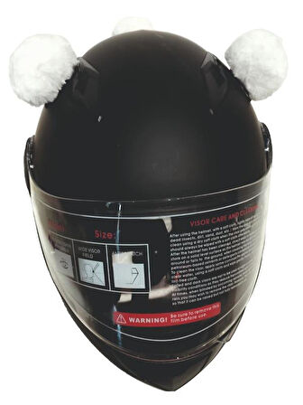 PELUŞ KASK KULAĞI (JK-P1) PANDA KULAK - BEYAZ