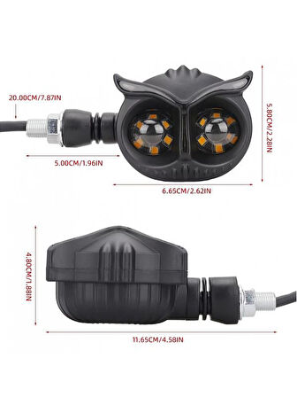 Baykuş Kırmızı Parklı Led Sinyal Takım #