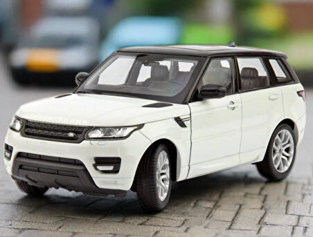 Oyuncak Metal Model Araba 1/36 Çek Bırak Beyaz Range Rover Sport
