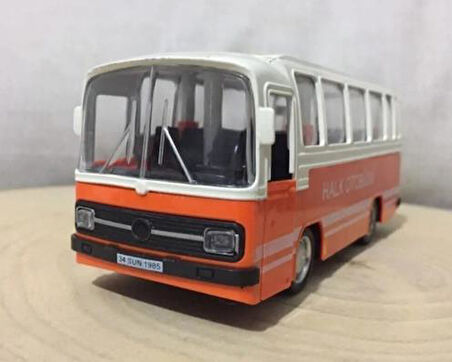 Oyuncak Işıklı Sesli 1/36 Çek Bırak Turuncu Halk Otobüsü