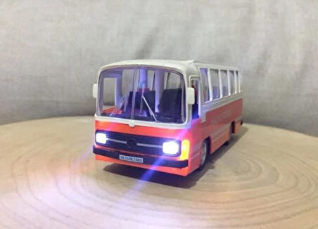 Oyuncak Işıklı Sesli 1/36 Çek Bırak Turuncu Halk Otobüsü