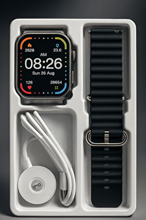 Su Geçirmez  Akıllı Saat Alarm Müzik Adımsayar 100 Spor Modu 47mm