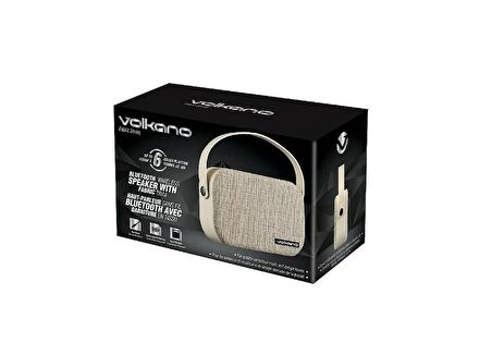 Volkano Fabric Series Kablosuz Bluetooth Hoparlör Açık Gri VK-3020-GRL