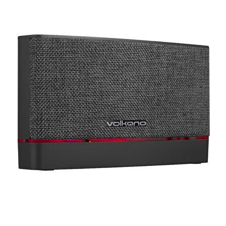 Volkano Texture Series Bluetooth Hoparlör Koyu Gri Led Işıklı RGB Kablosuz VK-3450-DGR