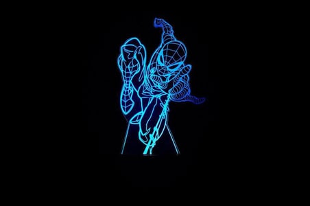Gece Lambası Marvel Spiderman Örümcek Adam USBli Dokunmatik 7 Renk Ledli Lisanslı MV-1018-SM