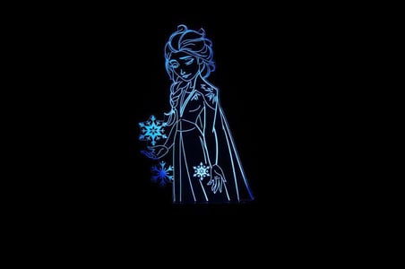 Gece Lambası Disney Frozen Karlar Ülkesi Elsa USBli Dokunmatik 7 Renk Ledli Lisanslı DY-1018-FR